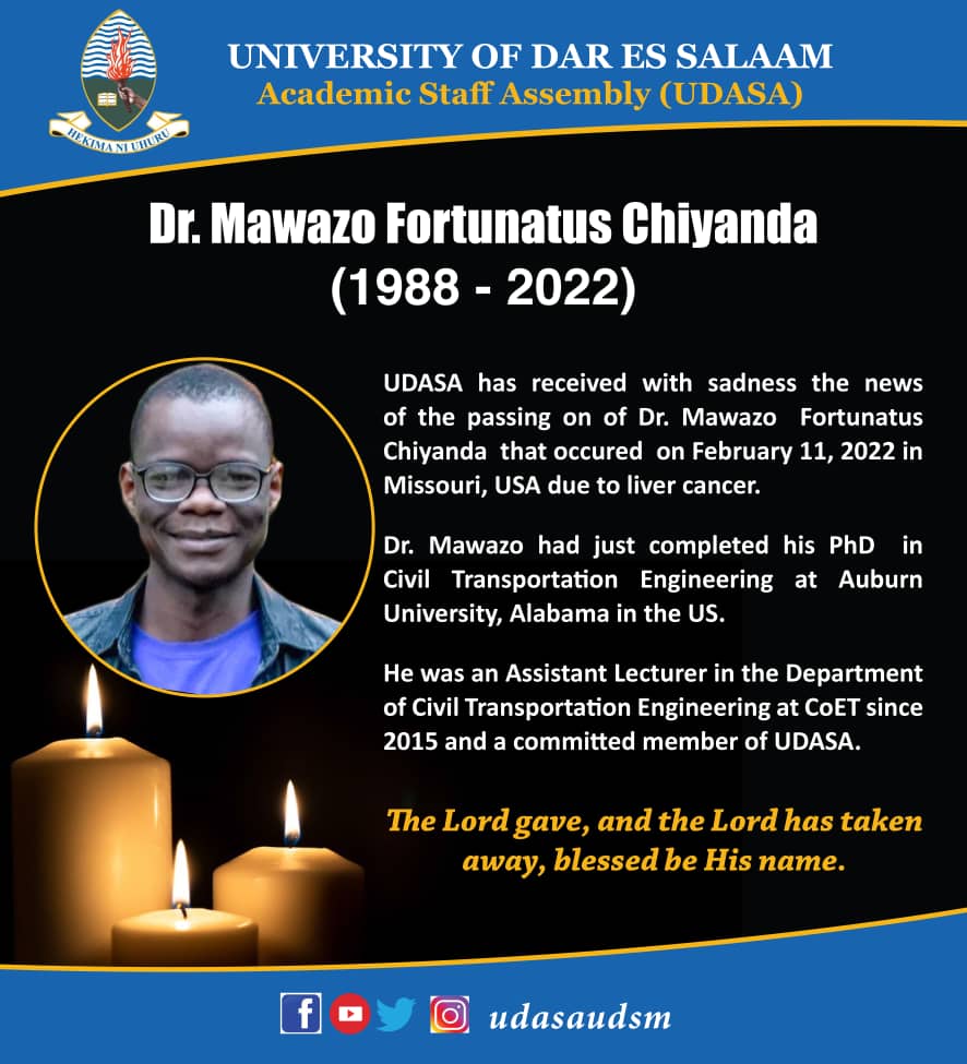 Obituary  -  Dr Mawazo Fortunatus Chiyanga